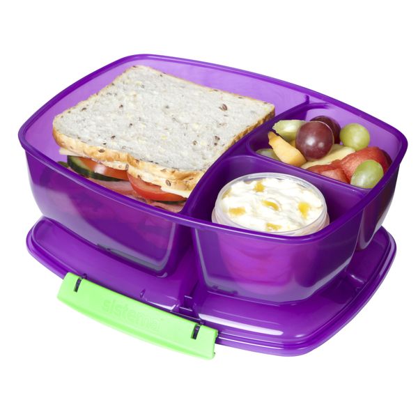 Sistema Trends Lunch lunchbox Triple Split met yoghurtpotje 2L