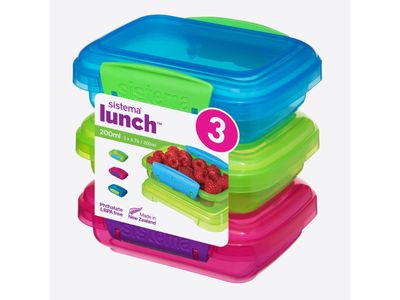 Sistema Trends Lunch set de 3 boîtes de conservation 200ml (4 ass.)