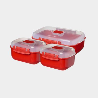 Microwave 3-delige set Heat 'n eat - 2x525ml - 1x1.25L  Sistema