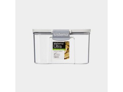 Tritan Ultra vierkante voorraaddoos zwart 460ml