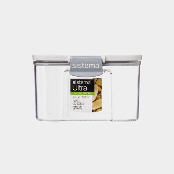 Sistema Tritan Ultra vierkante voorraaddoos zwart 460ml