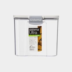 Sistema Tritan Ultra vierkante voorraaddoos zwart 700ml 