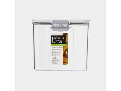 Tritan Ultra vierkante voorraaddoos zwart 700ml