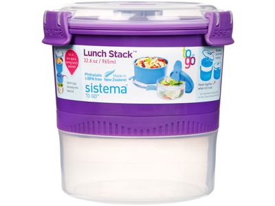 Lunch Stack To Go boîte 2 parts & cuillère/fourchette 990ml