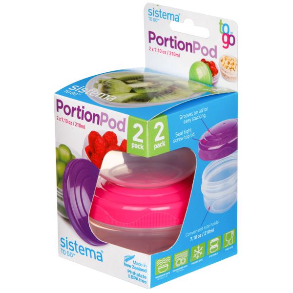 Sistema To Go set van 2 yoghurtpotjes Portion Pod 210ml