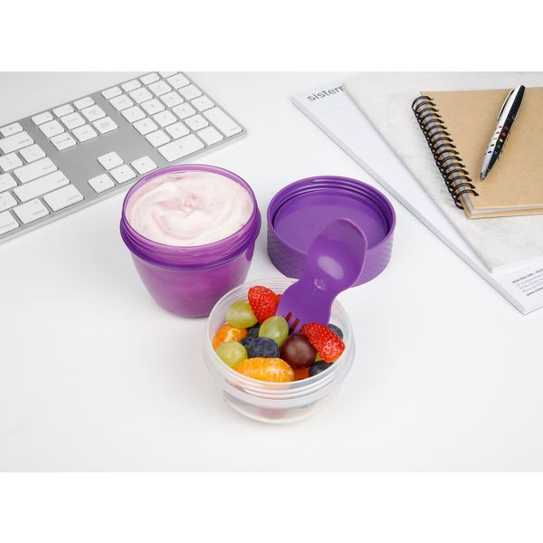 Sistema To Go snackdoos Snack Capsule met lepel/vork 515ml