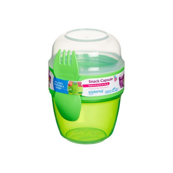 Sistema To Go snackdoos Snack Capsule met lepel/vork 515ml