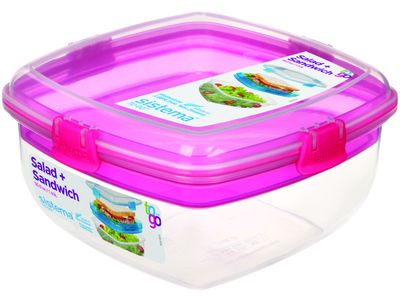 To Go Salad & Sandwich bol salades avec tiroir à tartine 1.63L