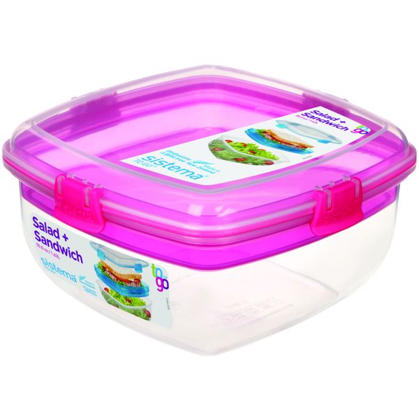 Sistema To Go Salad & Sandwich slakom met boterhamlade 1.63L