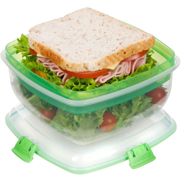 Sistema To Go Salad & Sandwich slakom met boterhamlade 1.63L