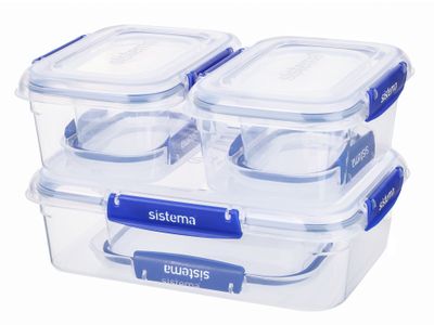 Klip It + lot de 6 boîtes 2x 400ml, 3x 1L en 1x 2.2L