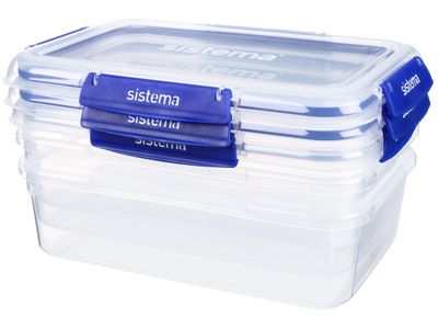 Klip It + set de 3 boîtes de conservation rectangulaire 2.2L