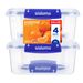 Sistema Klip It + 4-delige set met voorraaddozen 2x 400ml en 2x 1L