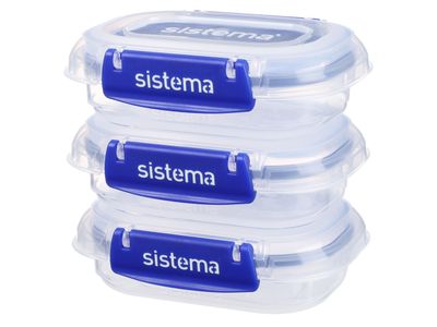 Klip it + set de 3 boîtes de conservation rectangulaire 180ml