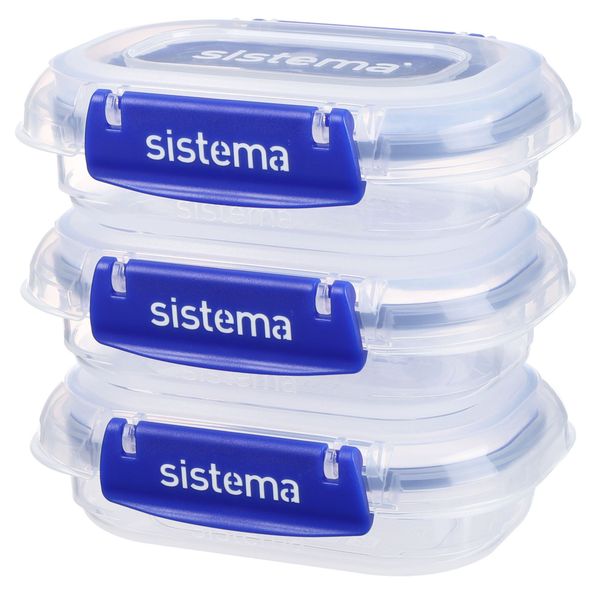 Sistema Klip It + set van 3 rechthoekige voorraaddozen 180ml