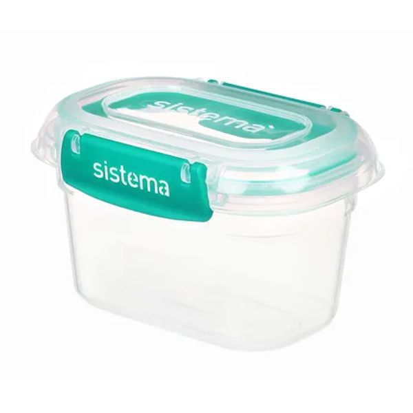 Sistema Klip It + rechthoekige voorraaddoos Minty Teal 400ml