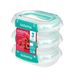 Sistema Klip It + set van 3 rechthoekige voorraaddozen Minty Teal 180ml