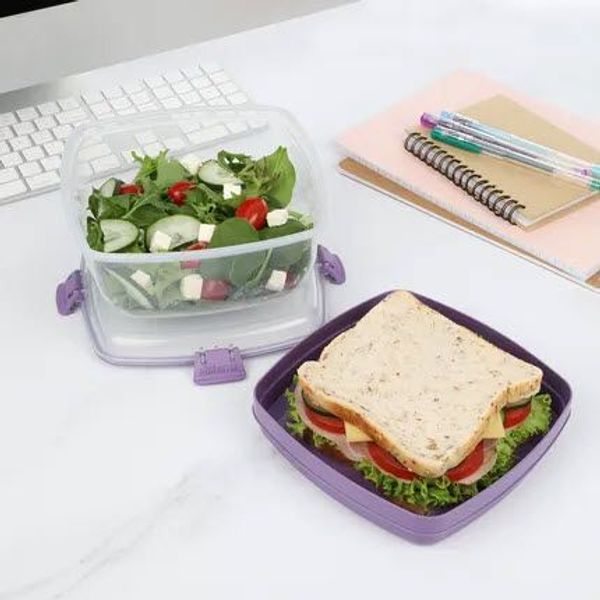 Sistema To Go salad & sandwich slakom met boterhamlade 1.63L