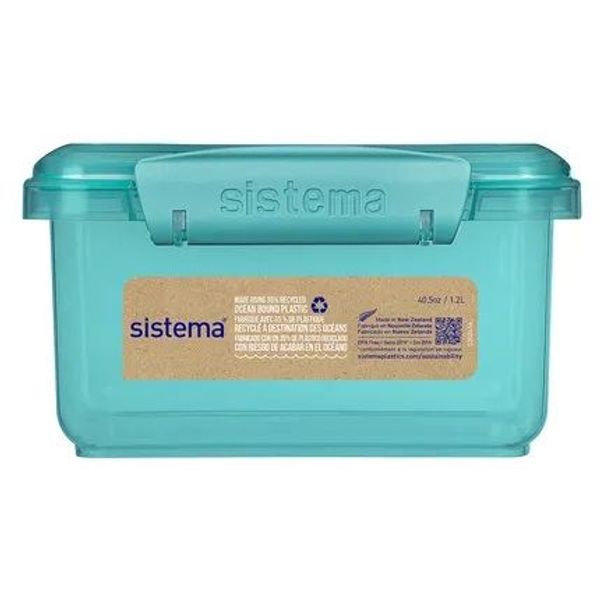 Sistema Ocean Bound Plastic To Go lunchbox met bestek Lunch Plus 1.2L