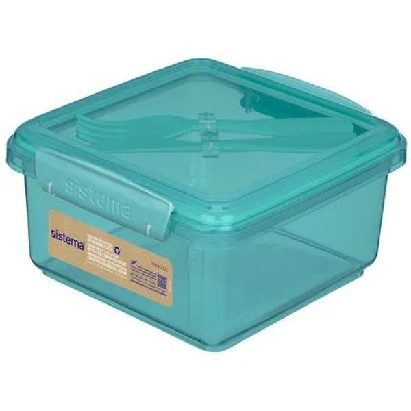 Sistema Ocean Bound Plastic To Go lunchbox met bestek Lunch Plus 1.2L