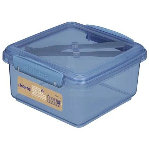 Sistema Ocean Bound Plastic To Go lunchbox met bestek Lunch Plus 1.2L