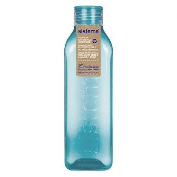 Sistema Ocean Bound Plastic Hydrate vierkante drinkfles Square Bottle 1L 