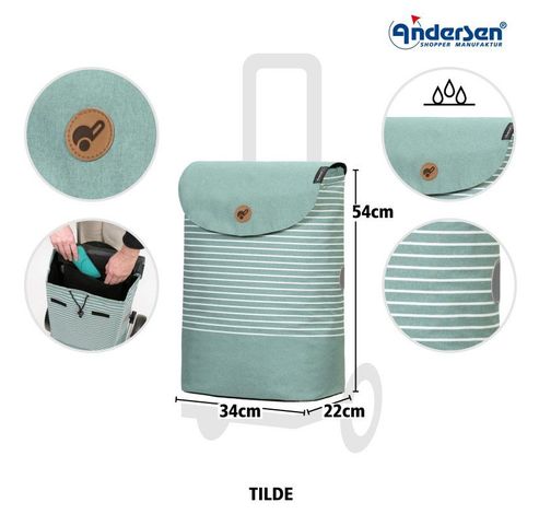 Scala Shopper Plus Tilde mint  Andersen Shopper