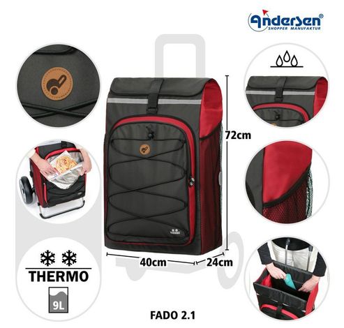 Tura Shopper Fado 2.1 rot  Andersen Shopper