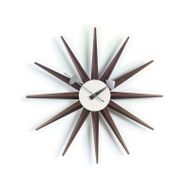 Sunburst Clock Walnoot 