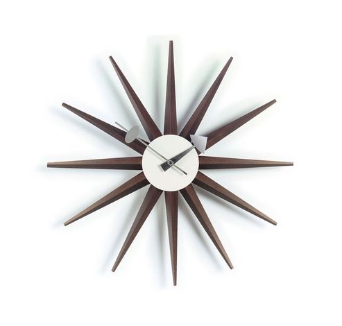 Sunburst Clock Walnoot  Vitra.