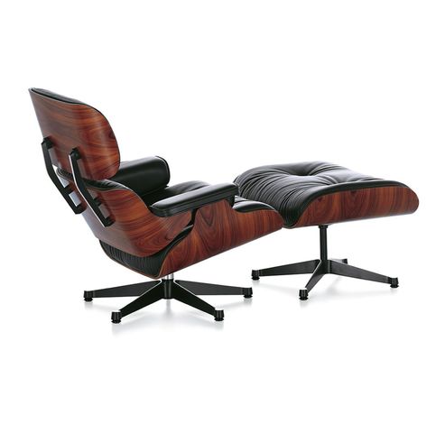 LCH Lounge Chair XL & Ottoman / po.b-d base - palisander shell  Vitra.