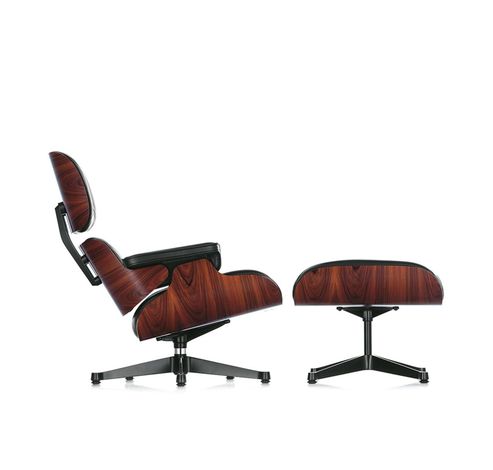 LCH Lounge Chair XL & Ottoman / po.b-d base - palisander shell  Vitra.