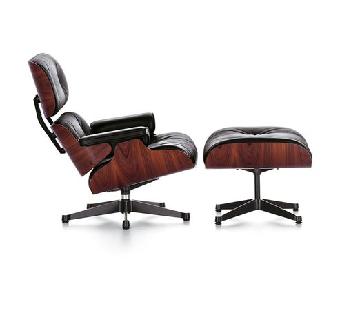 LCH Lounge Chair XL & Ottoman / po.b-d base - palisander shell  Vitra.