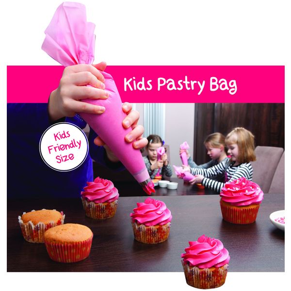 One Way Kids Pastry Bag - 300x170mm - Pink - rol 10 stuks