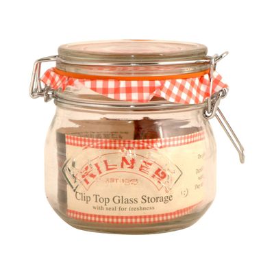 Ronde glazen bokaal met beugelsluiting 500ml  Kilner