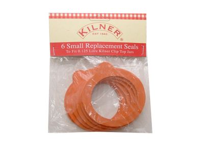 Set van 6 rubberen vervangrubbers voor bokalen van 125ml