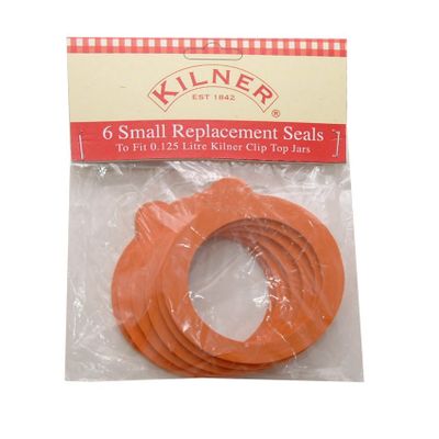 Set van 6 rubberen vervangrubbers voor bokalen van 125ml  Kilner