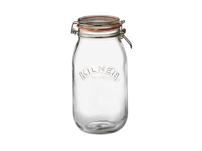 Ronde glazen bokaal met beugelsluiting 2L