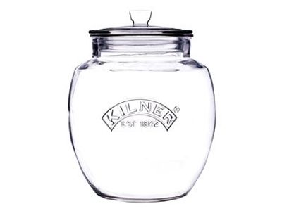 Universal glazen voorraadbokaal met klemdeksel 4L