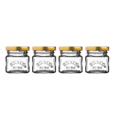 Set van 4 mini voorraadpotjes 55ml  Kilner