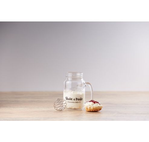 Shake & Make set pour crème fouettée – gobelet 540ml - fouet en inox - couvercle à visser  Kilner