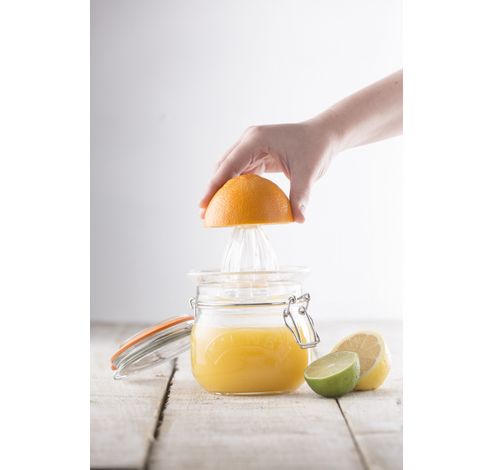 Fruitpers set - glazen voorraadbokaal en pers 500ml  Kilner