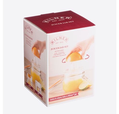 Fruitpers set - glazen voorraadbokaal en pers 500ml  Kilner