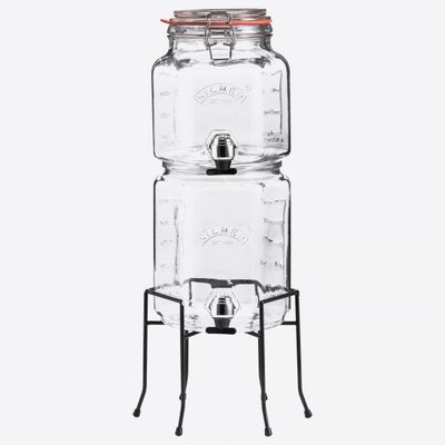 Set van 2 drankdispensers met houder in cadeauverpakking  2L & 3L  Kilner