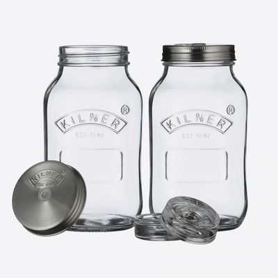 Set om te fermenteren met 2 glazen bokalen 1L  Kilner