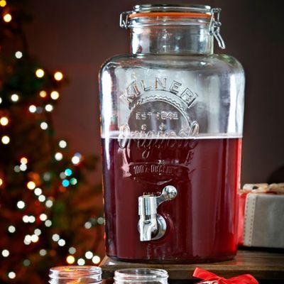 ronde drankdispenser met kraantje in cadeauverpakking 8L   Kilner