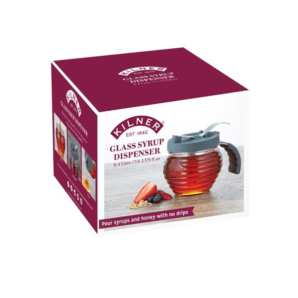 Kilner Siroopdispenser uit glas met silicone deksel 400ml