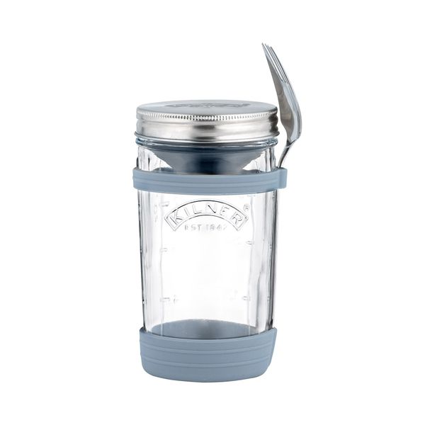 Kilner Set To Go met glazen bokaal en spork 500ml