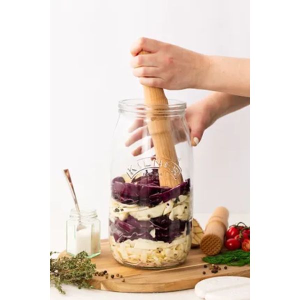 Kilner Fermentatie stamper hout 