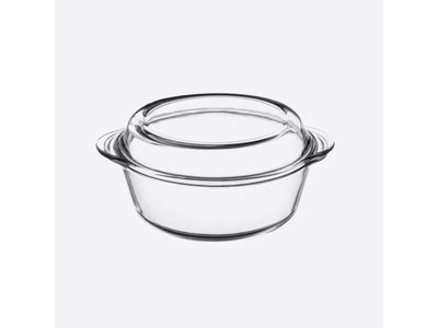 Classic collection ronde ovenschaal met deksel uit glas 850ml